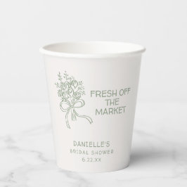 Whimsical Green Fresh Off The Market Bridal Shower 紙コップ