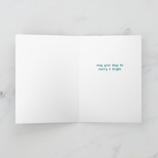 Whimsical Grid Cute Custom Christmas Holiday カード (内部)