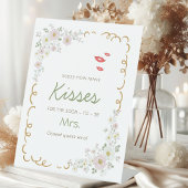 Whimsical Guess How Many Kisses Bridal Shower  台座サイン