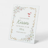 Whimsical Guess How Many Kisses Bridal Shower  台座サイン (正面)