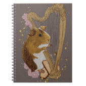 Whimsical Guinea Pig Harp Notebook ノートブック (正面)
