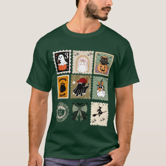 Whimsical Halloween Animal Stamp Collection friend Tシャツ