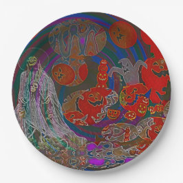 Whimsical Halloween Dreams ペーパープレート