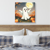 Whimsical Halloween Ghost, Halloween Ghost, Ghost, キャンバスプリント (インサイチュ (寝室))