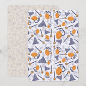 Whimsical Halloween Greeting Card – Magical Doodle 招待状 (正面/裏面)