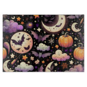 Whimsical Halloween Night Sky Pattern カッティングボード (正面)