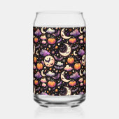 Whimsical Halloween Night Sky Pattern ガラス缶 (裏面)