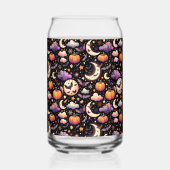 Whimsical Halloween Night Sky Pattern ガラス缶 (右)