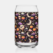 Whimsical Halloween Night Sky Pattern ガラス缶 (左)