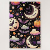 Whimsical Halloween Night Sky Pattern ジグソーパズル (縦)