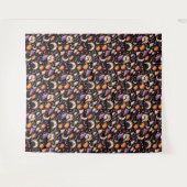 Whimsical Halloween Night Sky Pattern タペストリー (正面(横))