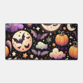 Whimsical Halloween Night Sky Pattern デスクマット (正面)
