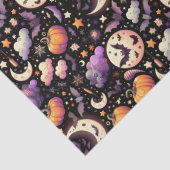 Whimsical Halloween Night Sky Pattern 薄葉紙 (詳細)