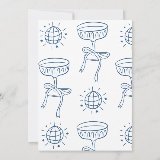 Whimsical Hand Drawn 30th Birthday Party 招待状 (裏面)