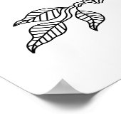 Whimsical Hand-Drawn Bird Illustration Art ポスター (角)