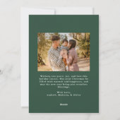 Whimsical Hand-Drawn Bow Frame Green 2 Photo シーズンカード (裏面)