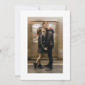 Whimsical Hand Drawn Bow Modern Photo Wedding セーブザデート (裏面)