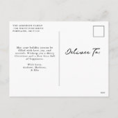 Whimsical Hand-Drawn Bows Merry Christmas Photo シーズンポストカード (裏面)