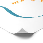 Whimsical Hand Drawn Boy Late Night Diapers Sign ポスター (角)