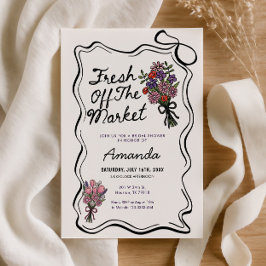 Whimsical Hand Drawn Bridal Shower  招待状