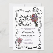 Whimsical Hand Drawn Bridal Shower  招待状 (正面)