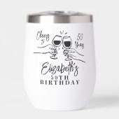 Whimsical Hand Drawn Cheers to 50 Years Birthday (正面)