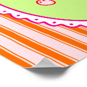 Whimsical Hand-Drawn Cherries Art ポスター (角)