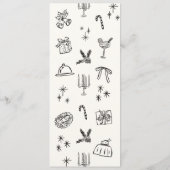 Whimsical, Hand drawn Christmas Dinner Flat Menu メニュー (裏面)