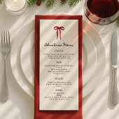 Whimsical, Hand drawn Christmas Dinner Flat Menu メニュー