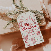 Whimsical Hand Drawn Christmas Party ギフトタグ