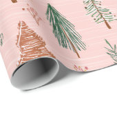 Whimsical Hand-Drawn Christmas Tree ラッピングペーパー (ロールコーナー)