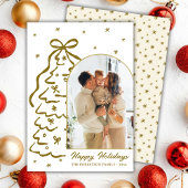 Whimsical Hand-Drawn Christmas Tree Arch Photo シーズンカード