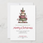 Whimsical hand drawn Christmas tree greeting card シーズンカード (正面)