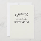 Whimsical Hand Drawn Coquette New Years Eve Party 招待状 (裏面)