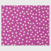 Whimsical Hand-Drawn Cream Petal Burst ラッピングペーパー (フラット)