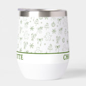 Whimsical Hand Drawn Doodle Green (右面)