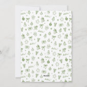 Whimsical Hand Drawn Doodle Green シーズンカード (裏面)