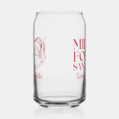 Whimsical Hand Drawn Doodle Milk For Santa ガラス缶 (右)