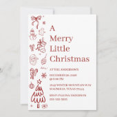 Whimsical Hand Drawn Doodle Red (正面)