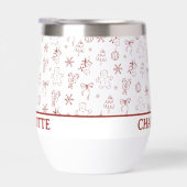 Whimsical Hand Drawn Doodle Red (右面)