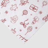 Whimsical Hand Drawn Doodle Red 薄葉紙 (詳細)