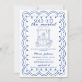 Whimsical Hand Drawn Flower Market Bridal Shower I 招待状 (正面)