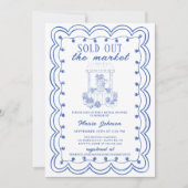 Whimsical Hand Drawn Flower Market Bridal Shower I 招待状 (正面)