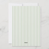 Whimsical Hand Drawn Frame Sage Stripes シーズンカード (裏面)