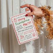 Whimsical Hand Drawn Friendsmas Christmas Party 招待状