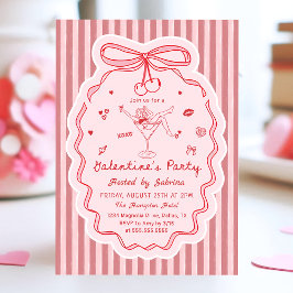 Whimsical Hand Drawn Galentine's Day Invitation 招待状