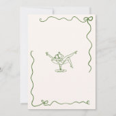 Whimsical Hand Drawn Green 'Tini Bit Older 招待状 (裏面)