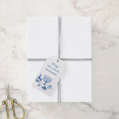 Whimsical Hand Drawn Hanukkah Party Trendy Custom ギフトタグ (より糸付き)