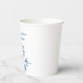 Whimsical Hand Drawn Hanukkah Party Trendy Custom 紙コップ (左)