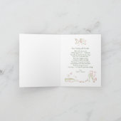 Whimsical Hand Drawn Just Married Car Wedding サンキューカード (内部)